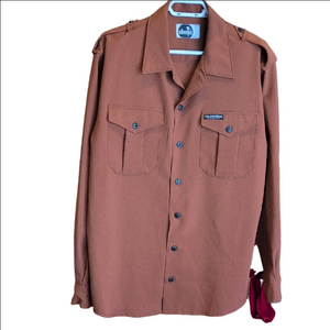 Vintage Levi's Silver Tab Men's Rust Button-Up Shirt Shacket Size L 90's